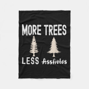 More Trees Less Holes Ugly Christmas Sweater  Fleece Blanket