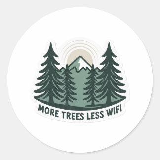 More Trees Less WiFi Eco Sticker