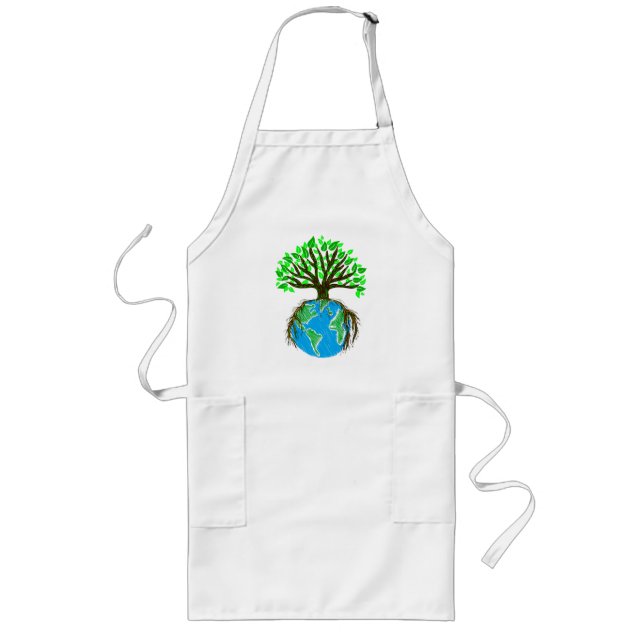 More Trees Please, Earth Day Long Apron (Front)
