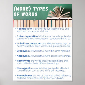 More Types of Words Poster