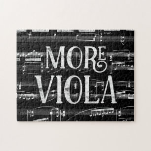 More Viola Chalkboard - Black White Music Jigsaw Puzzle