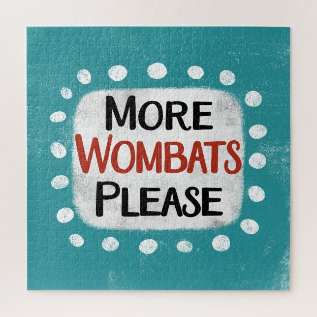 More Wombats Please Jigsaw Puzzle (Vertical)