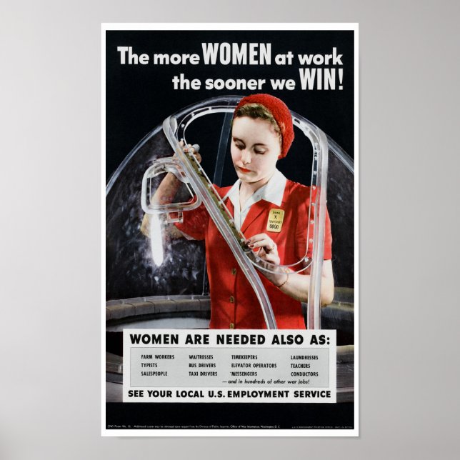 More Women At Work The Sooner We Win Poster (Front)