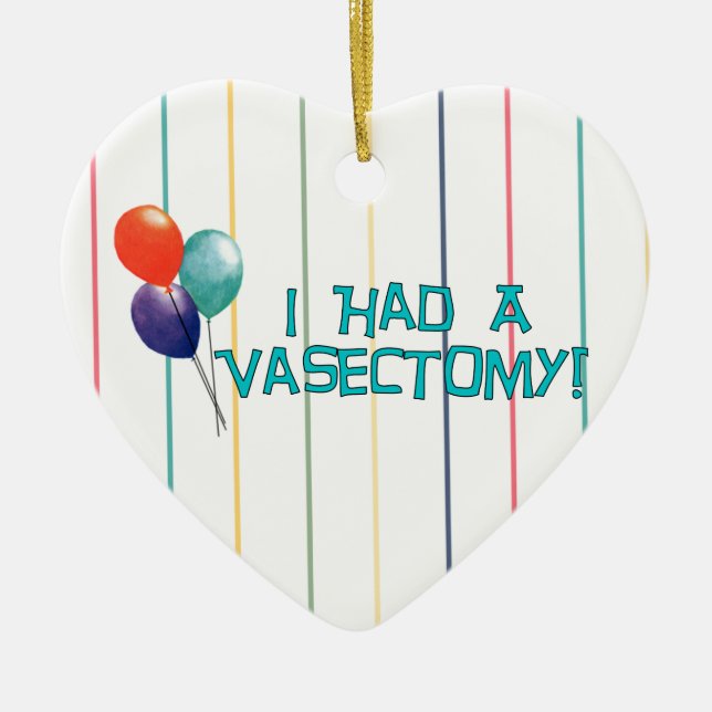 moreback011, Vasectomy Ceramic Tree Decoration (Front)