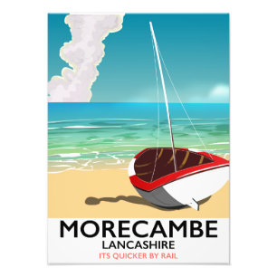 Morecambe, Lancashire Seaside travel poster