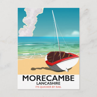 Morecambe, Lancashire Seaside travel poster Postcard