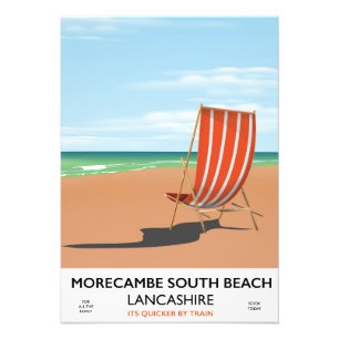 Morecambe South Beach Lancashire seaside poster