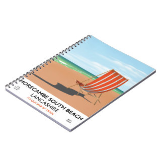 Morecambe South Beach Lancashire seaside poster Notebook