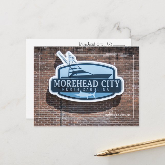 Morehead City NC – Coastal North Carolina Souvenir Postcard (Front/Back In Situ)