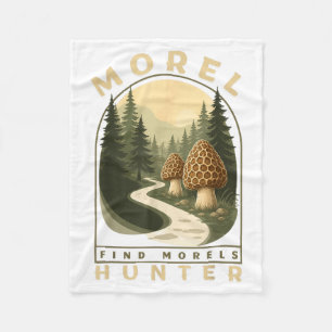 Morel Hunter Shirt Find Morels Mushroom Hunting Fleece Blanket