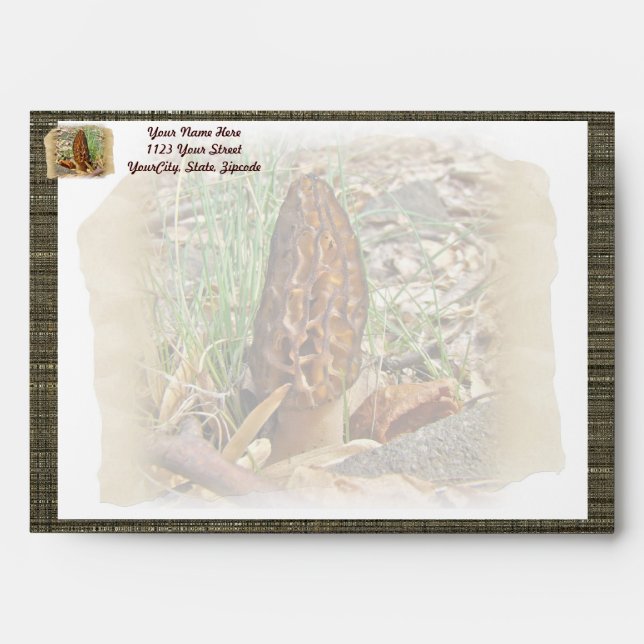 Morel Mushroom Envelope (Front)