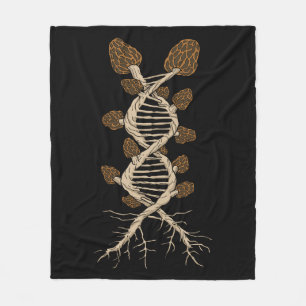 Morel Mushroom Hunter Gift Fungi Foraging Mushroom Fleece Blanket