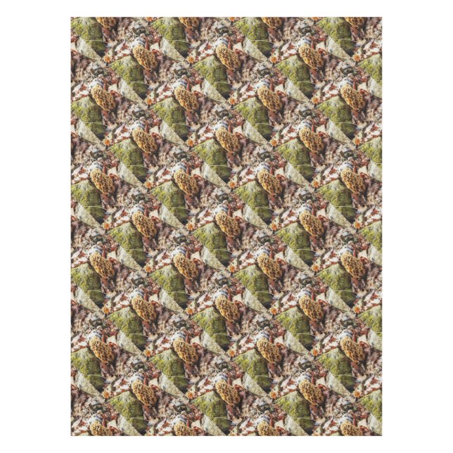Morel Mushroom in the Wild Tablecloth (Front)