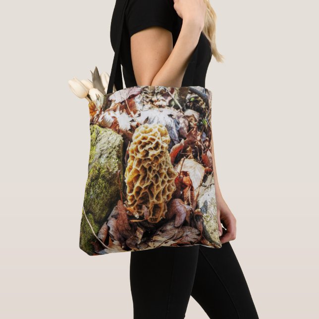 Morel Mushroom in the Wild Tote Bag (Close Up)