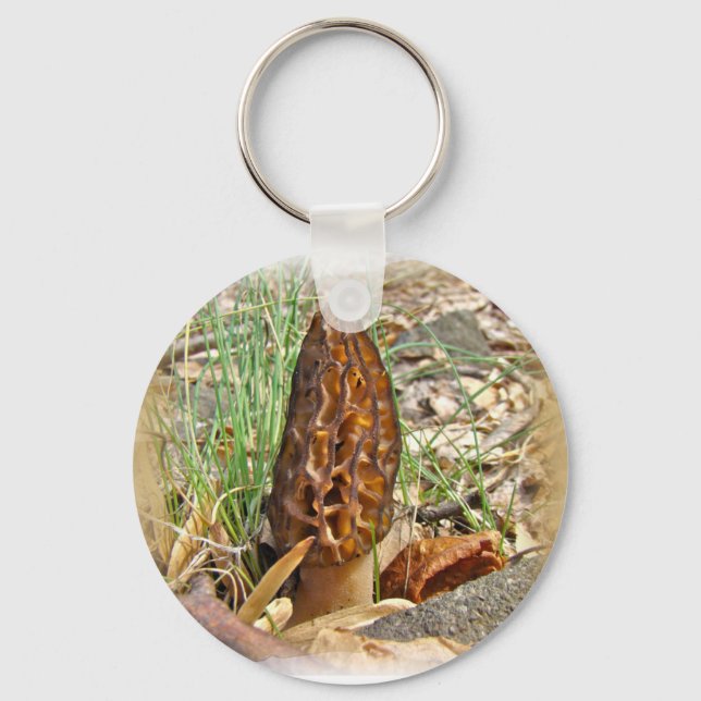 Morel Mushroom Key Ring (Front)