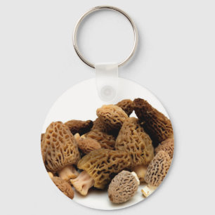 Morel Mushroom Key Ring