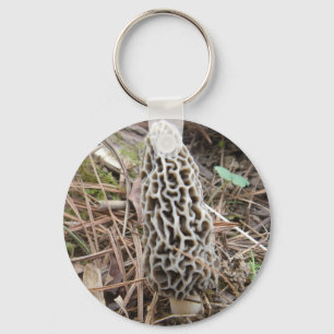Morel Mushroom Keychain