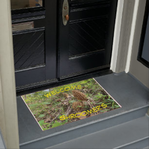Morel Mushroom "Shroomers" Door Mat
