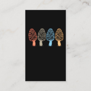 Morel Mushrooms Vintage Retro Hunters Mycology Business Card