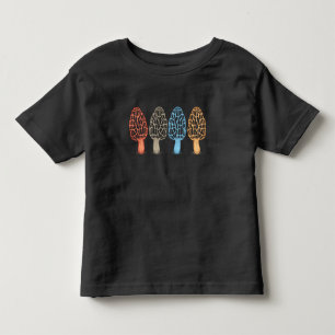 Morel Mushrooms Vintage Retro Hunters Mycology Toddler T-Shirt