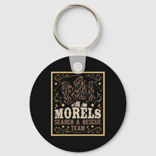 Morel Search Rescue Team - Mushroom Hunting Mushro Key Ring