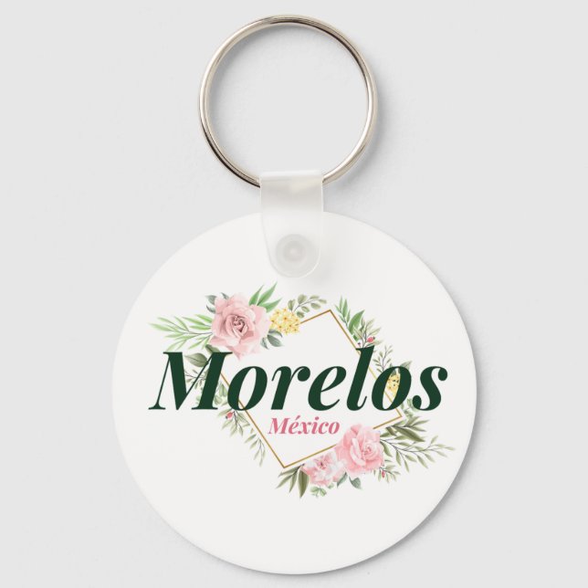 Morelos Mexico Travel Destination Bridesmaid  Key Ring (Front)
