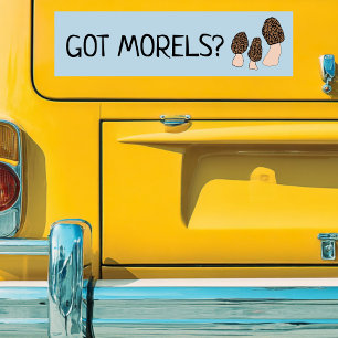 Morels Mushrooms Fun Fungi CUSTOMIZE IT  Bumper Sticker