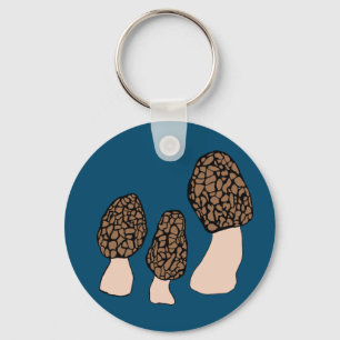 Morels Mushrooms Fun Fungi CUSTOMIZE IT Key Ring