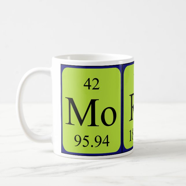 Morena periodic table name mug (Left)