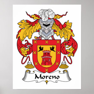 Moreno Family Crest Poster