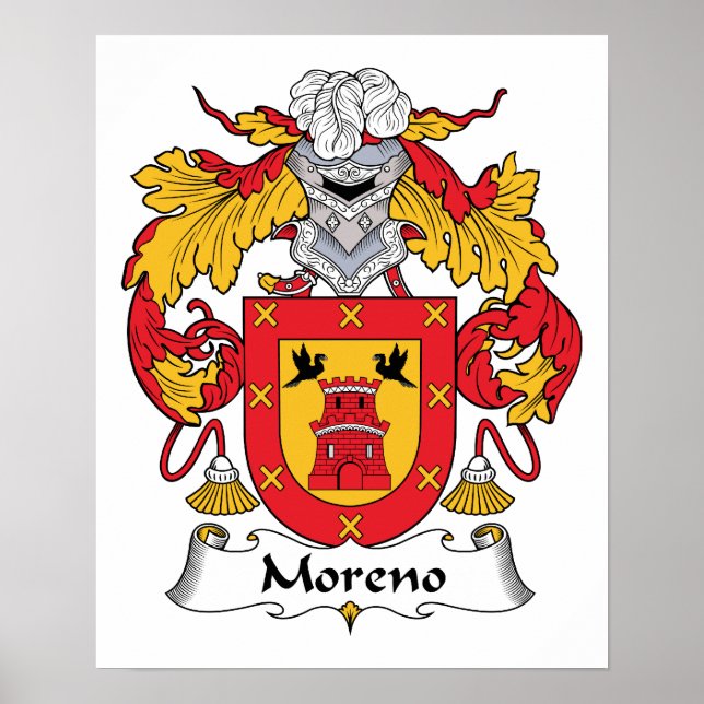 Moreno Family Crest Poster (Front)