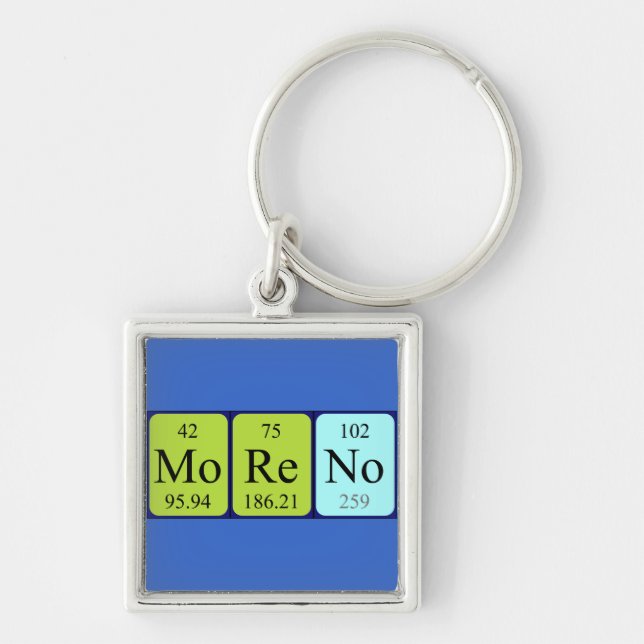 Moreno periodic table name keyring (Front)