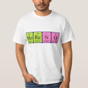 Moreno periodic table name shirt