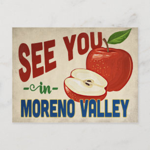 Moreno Valley California Apple - Vintage Travel Postcard
