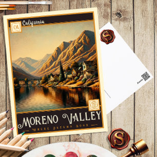 Moreno Valley, California   Vintage Postcard