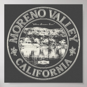 MORENO VALLEY RIVERSIDE CALIFORNIA VINTAGE POSTER