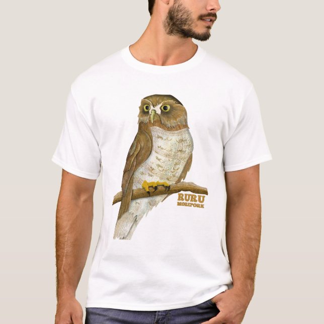 Morepork Ruru New Zeland Bird T-Shirt (Front)