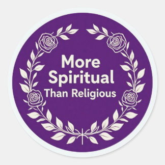 MoreSpiritualThanReligious Classic Round Sticker
