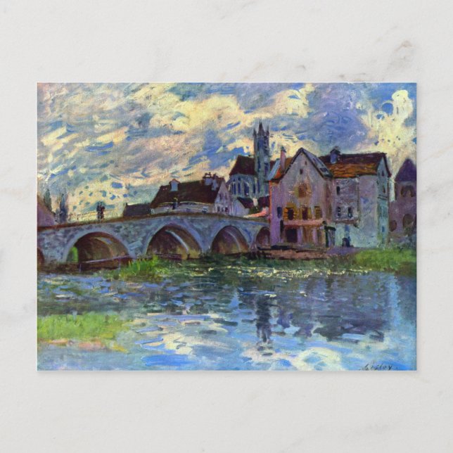 Moret-sur-Loing by Alfred Sisley Postcard (Front)