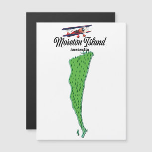 Moreton Island Australia map poster