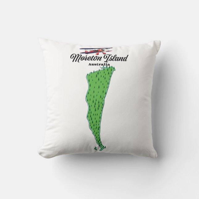Moreton Island  Australia map poster Cushion (Front)