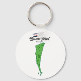 Moreton Island  Australia map poster Key Ring