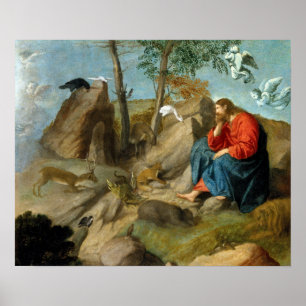Moretto da Brescia Christ in the Wilderness Poster