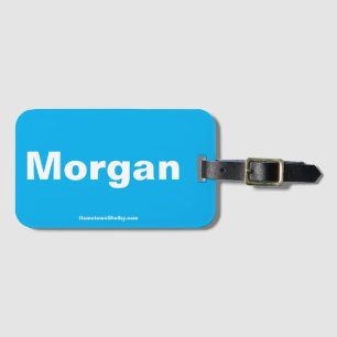 Morgan Azure Luggage Tag