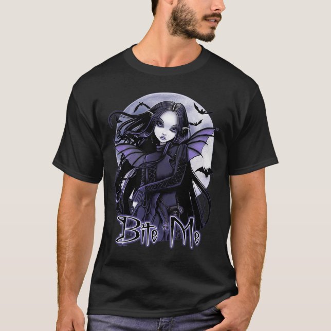 Morgan Bite Me Gothic Vampire Fairy T-Shirt (Front)