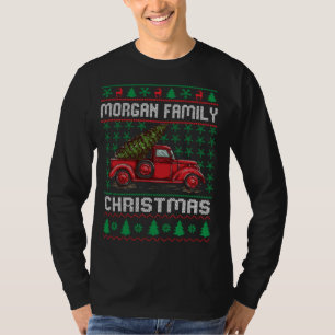 Morgan Family Ugly Christmas Sweater Red Truck Fun