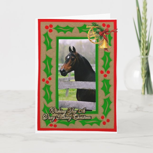 Morgan Horse Blank Christmas Card (Front)