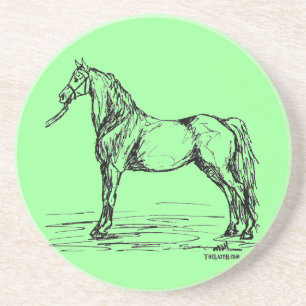 Morgan Horse Simple Sketch Coaster
