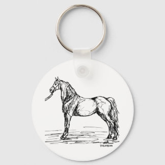 Morgan Horse Simple Sketch Key Ring