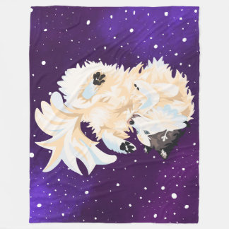 Morgan in space fleece blanket